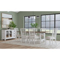Table à manger rectangulaire Melody en bois blanc - 90 x 30 x 42