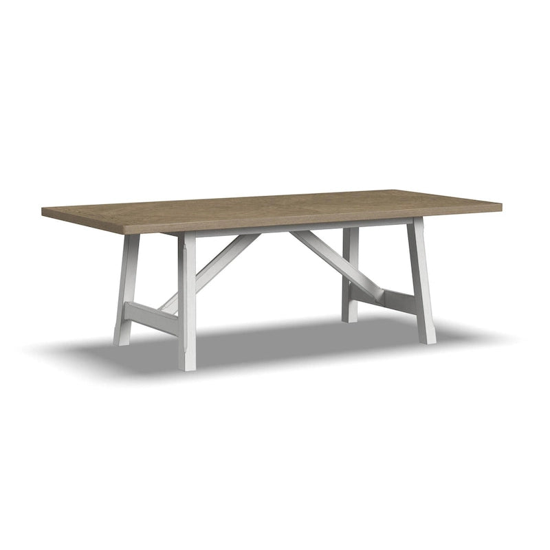 Table à manger rectangulaire Melody en bois blanc - 90 x 30 x 42