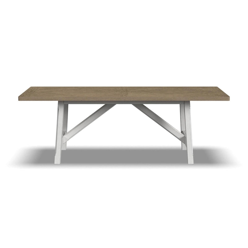 Table à manger rectangulaire Melody en bois blanc - 90 x 30 x 42