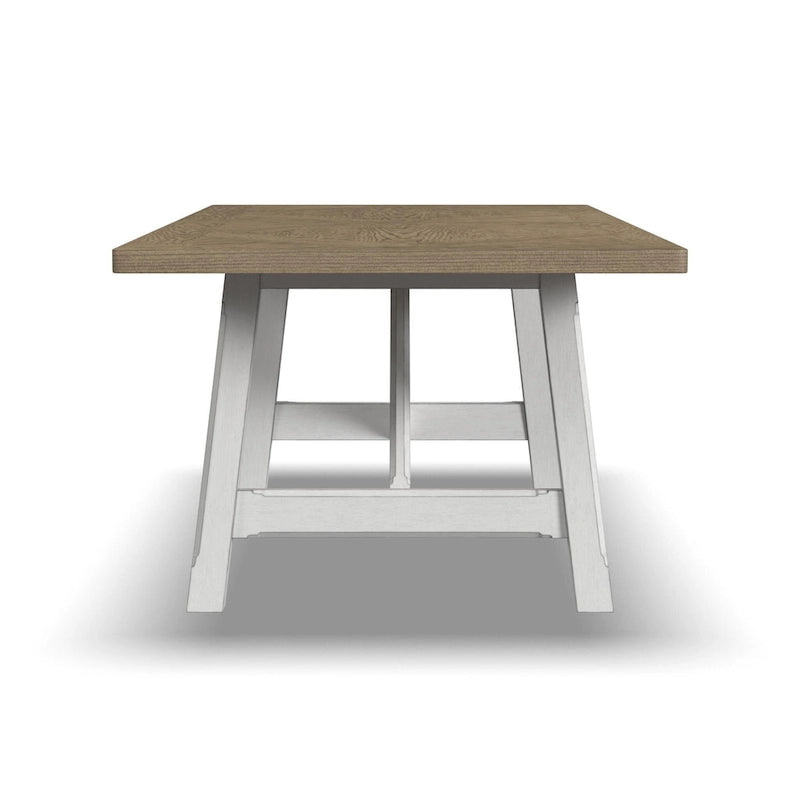 Table à manger rectangulaire Melody en bois blanc - 90 x 30 x 42