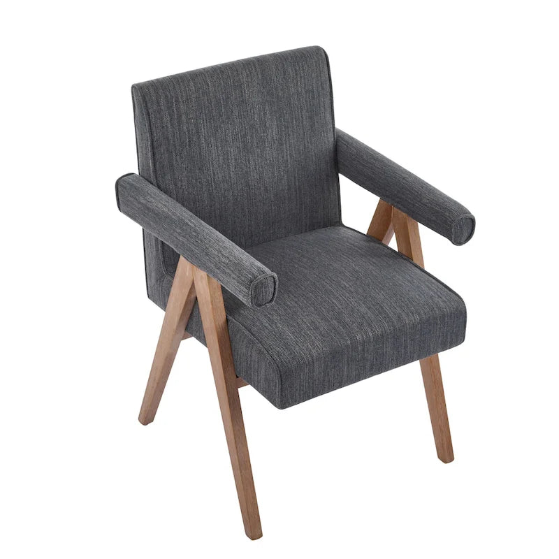 Chaises de salle à manger capitonnées avec accoudoirs (lot de 2)