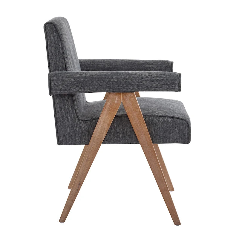 Chaises de salle à manger capitonnées avec accoudoirs (lot de 2)