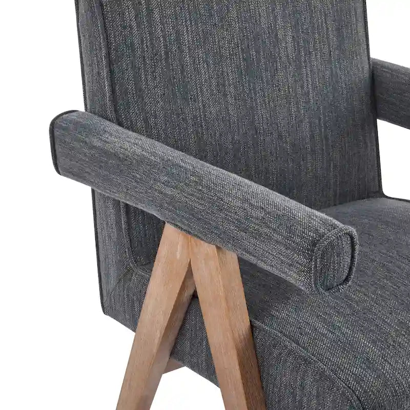 Chaises de salle à manger capitonnées avec accoudoirs (lot de 2)