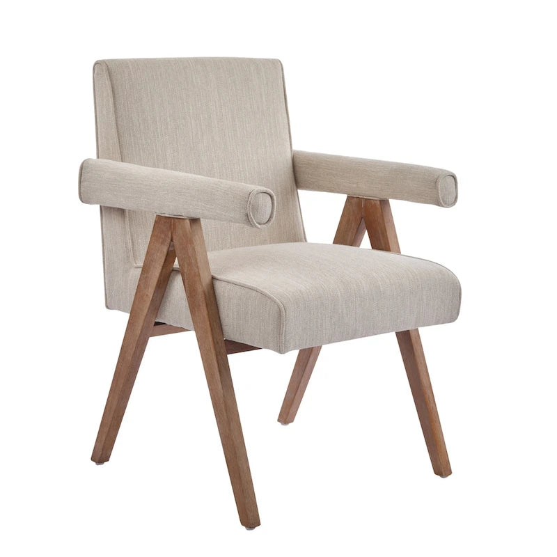 Chaises de salle à manger capitonnées avec accoudoirs (lot de 2)