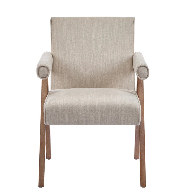 Chaises de salle à manger capitonnées avec accoudoirs (lot de 2)