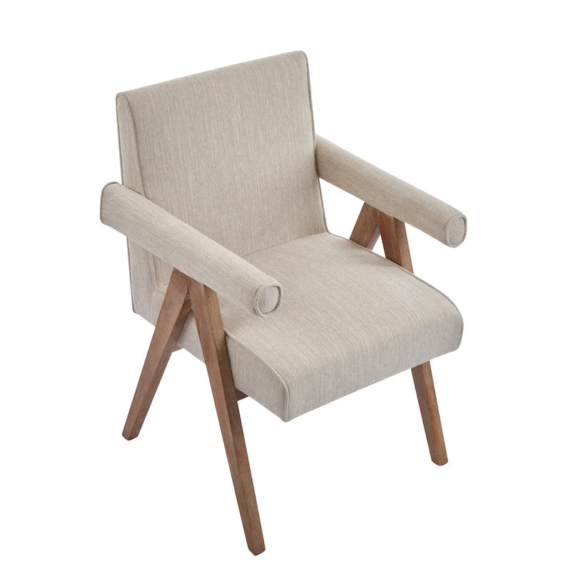 Chaises de salle à manger capitonnées avec accoudoirs (lot de 2)