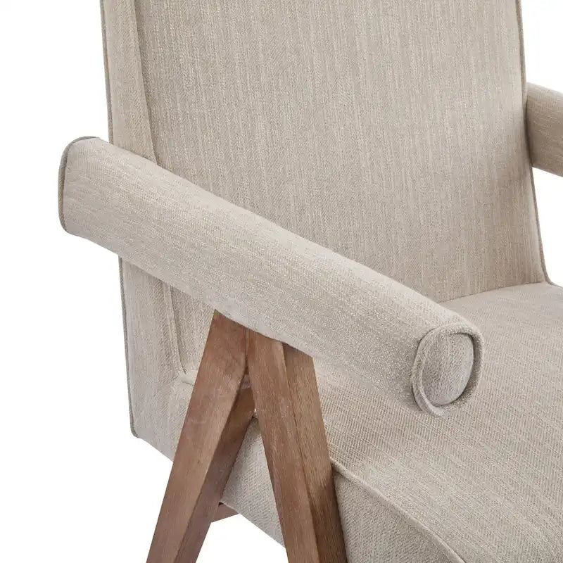 Chaises de salle à manger capitonnées avec accoudoirs (lot de 2)