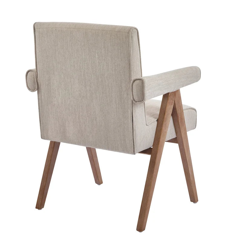 Chaises de salle à manger capitonnées avec accoudoirs (lot de 2)