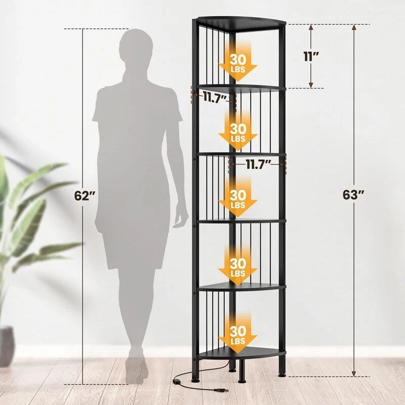 Étagère d'angle - 11.7P x 11.7L x 63H
