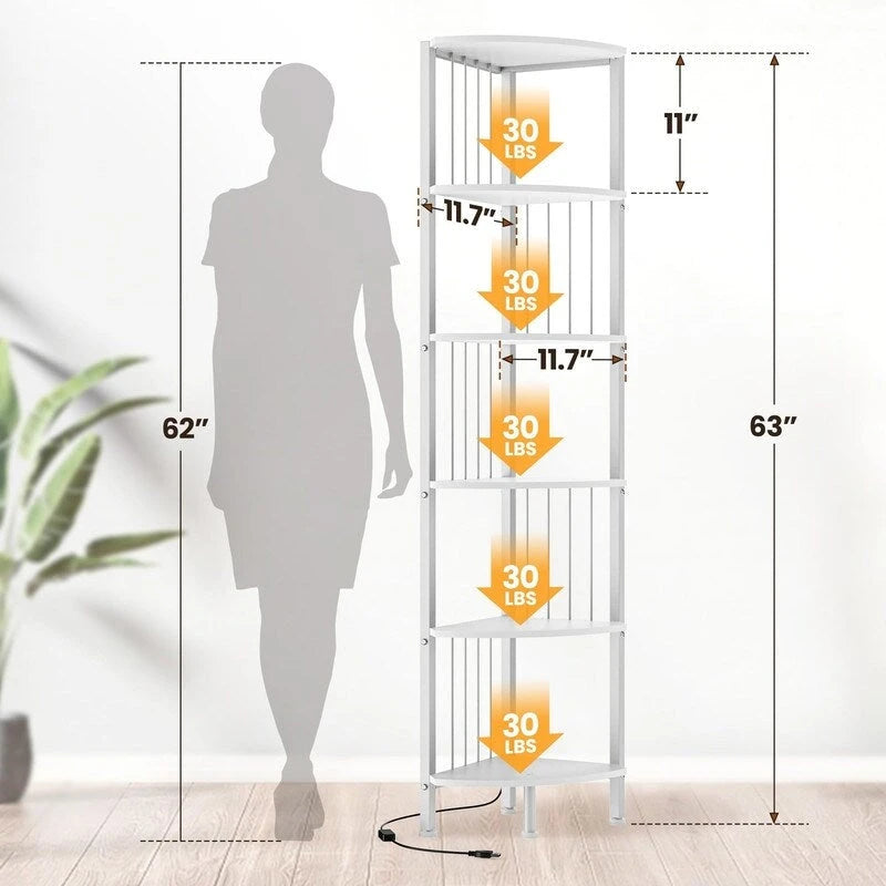 Étagère d'angle - 11.7P x 11.7L x 63H