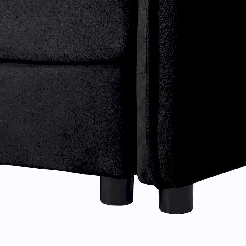 Canapé 2 places oversize en chenille avec combo DIY et poches de rangement