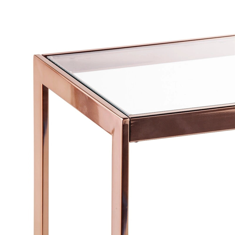 Meuble Console en Métal Moderne Champagne