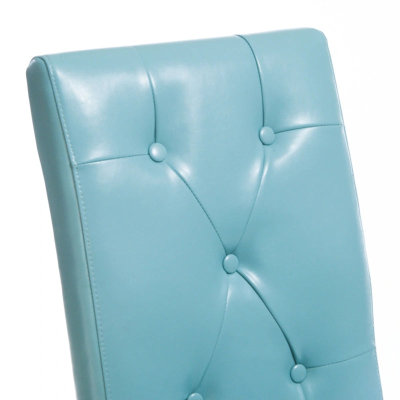 Chaises de salle à manger en cuir reconstitué bleu (lot de 2)