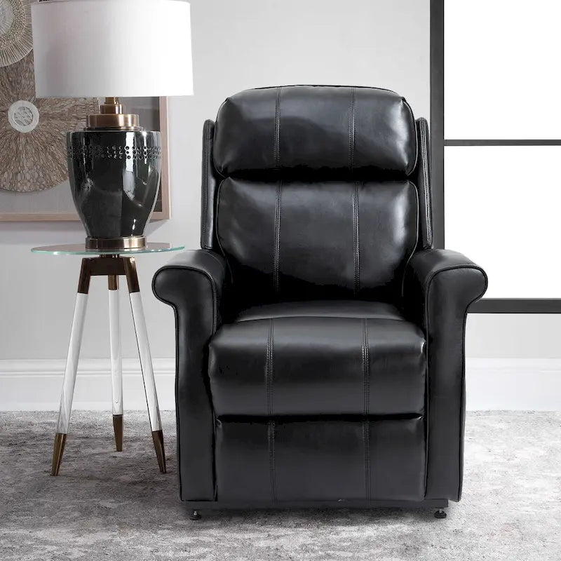 Fauteuil inclinable releveur électrique en similicuir pour personnes âgées