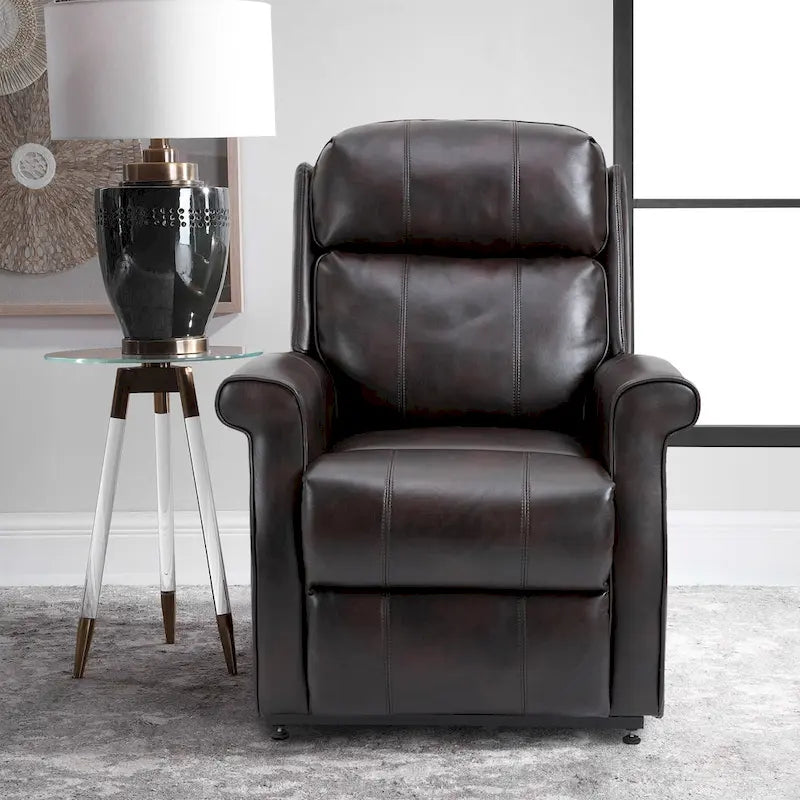 Fauteuil inclinable releveur électrique en similicuir pour personnes âgées