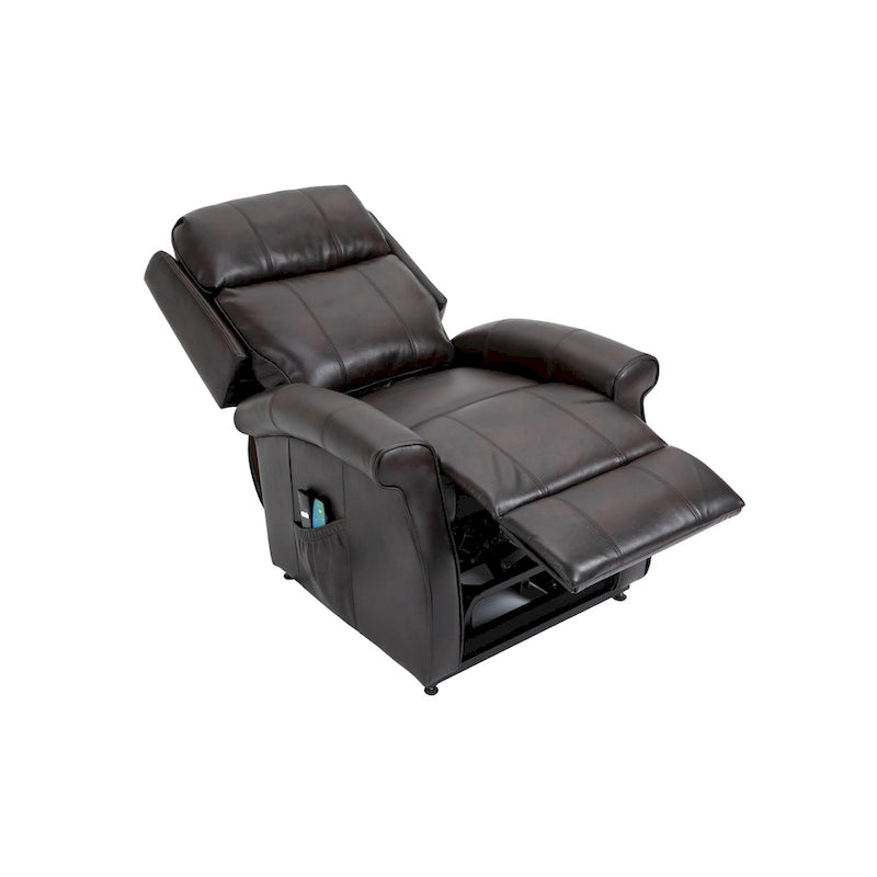 Fauteuil inclinable releveur électrique en similicuir pour personnes âgées