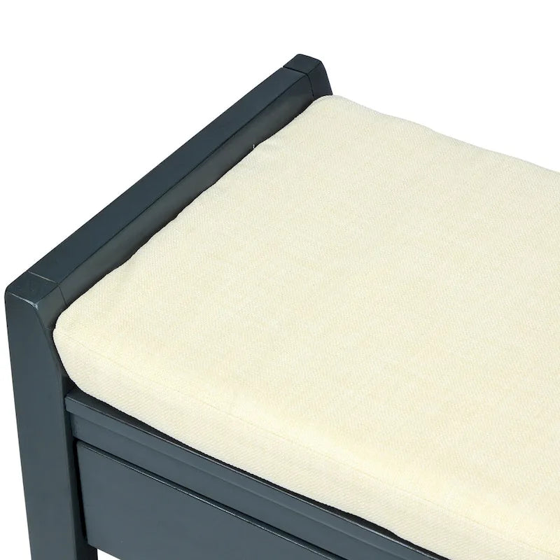 Meuble à chaussures avec assise capitonnée et tiroirs, banc de rangement multifonction pour entrée