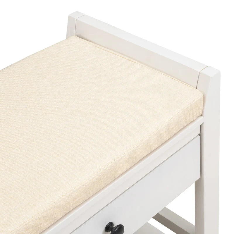 Meuble à chaussures avec assise capitonnée et tiroirs, banc de rangement multifonction pour entrée