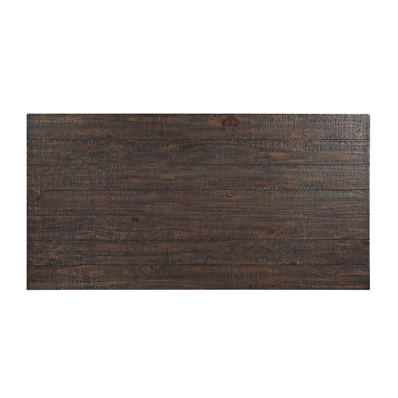 Table à manger rustique en bois massif de 76 pouces