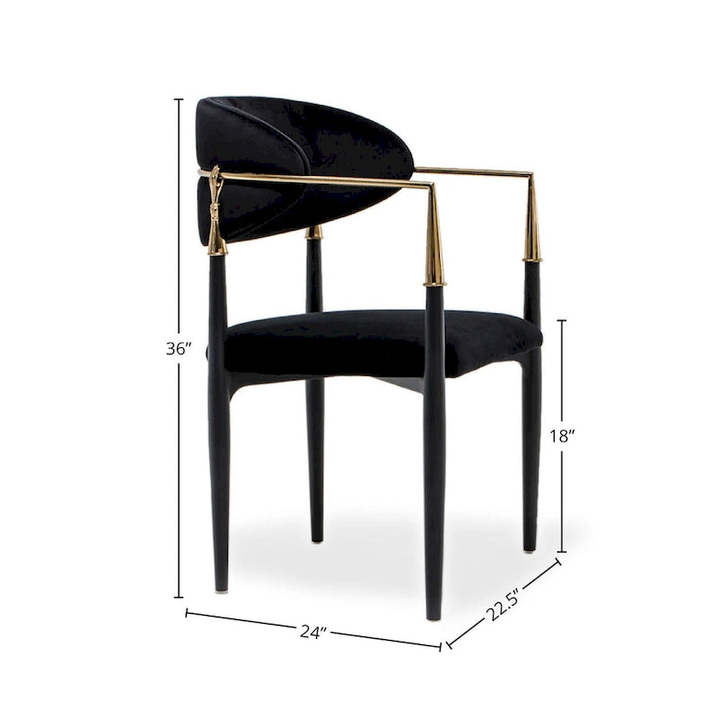 Chaise de salle à manger en acier inoxydable doré