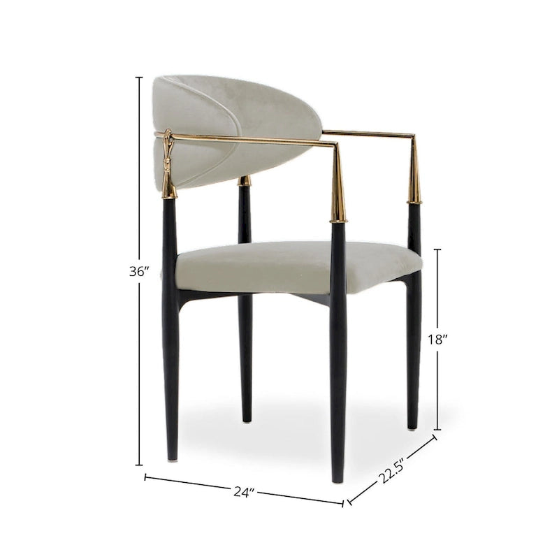 Chaise de salle à manger en acier inoxydable doré