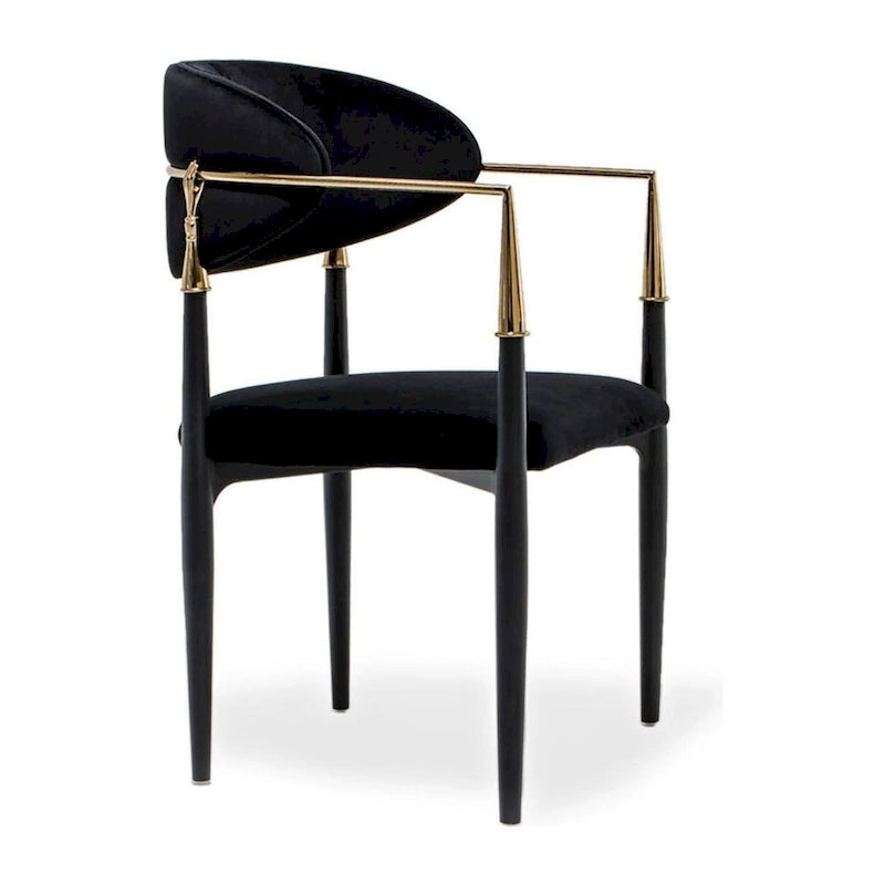 Chaise de salle à manger en acier inoxydable doré