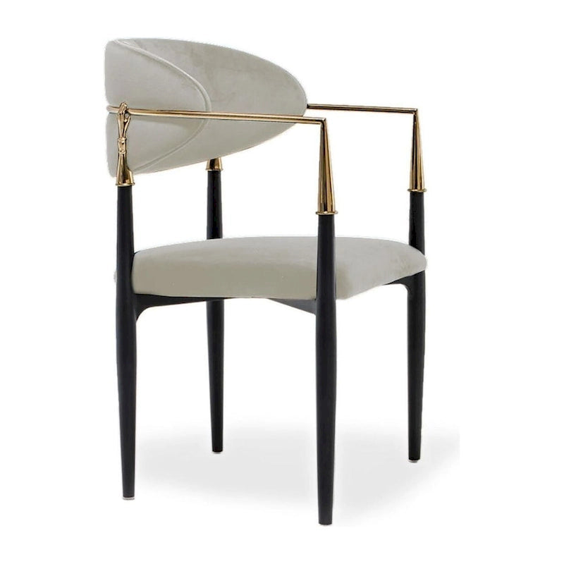 Chaise de salle à manger en acier inoxydable doré