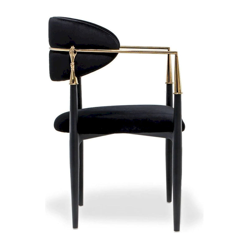 Chaise de salle à manger en acier inoxydable doré