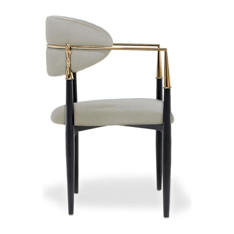 Chaise de salle à manger en acier inoxydable doré