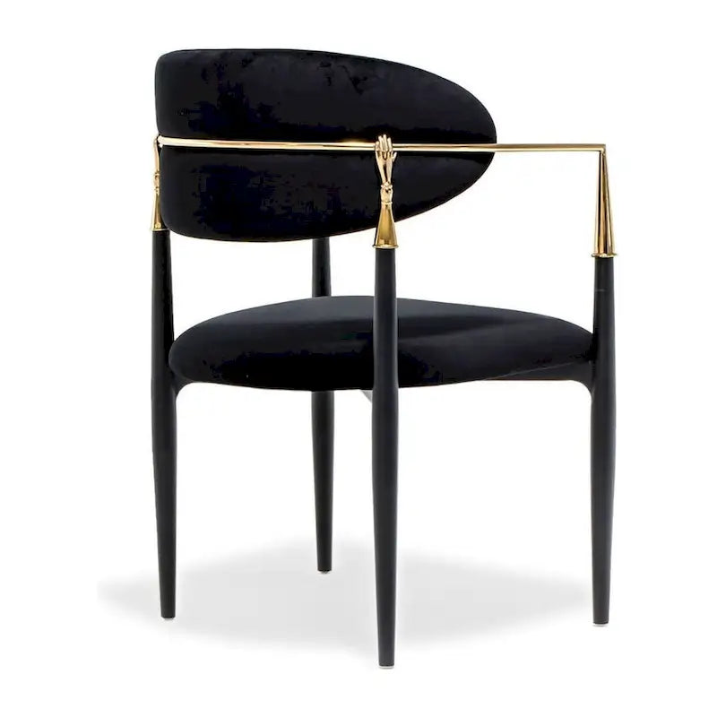 Chaise de salle à manger en acier inoxydable doré
