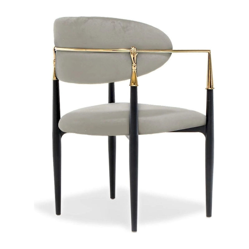 Chaise de salle à manger en acier inoxydable doré