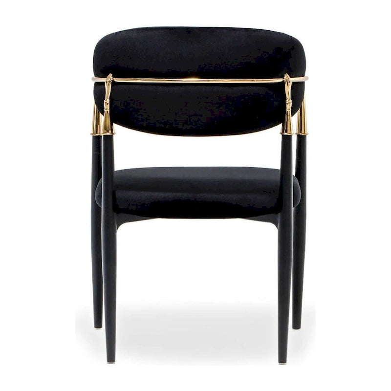 Chaise de salle à manger en acier inoxydable doré