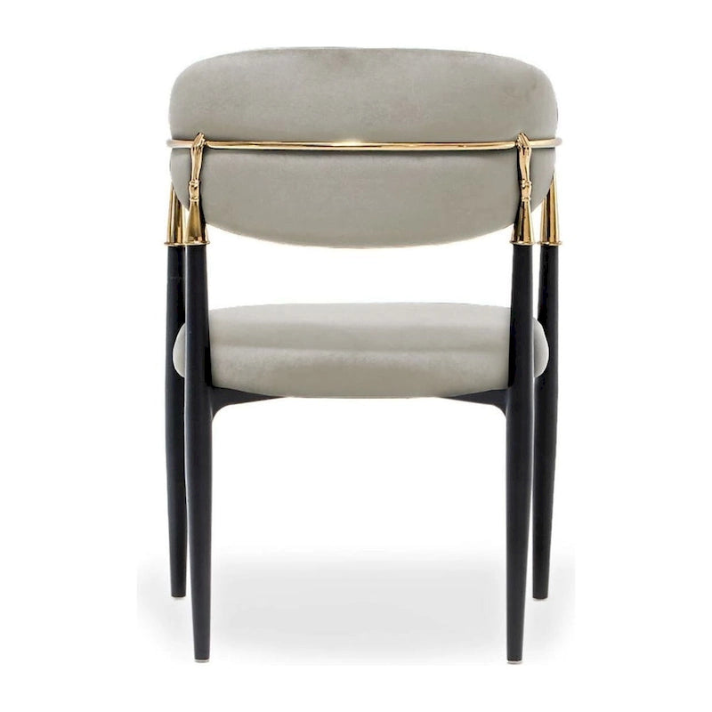 Chaise de salle à manger en acier inoxydable doré