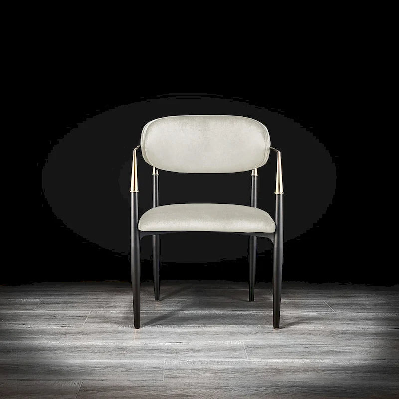 Chaise de salle à manger en acier inoxydable doré
