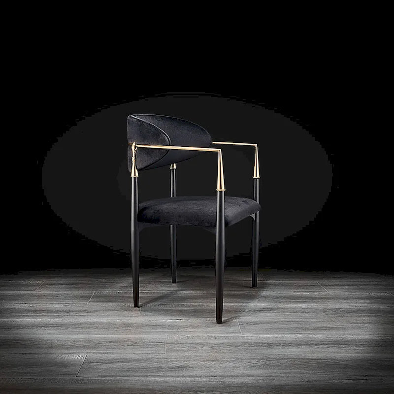 Chaise de salle à manger en acier inoxydable doré