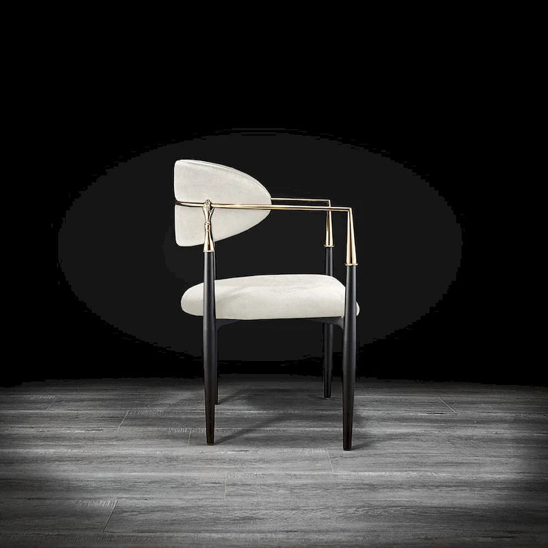 Chaise de salle à manger en acier inoxydable doré