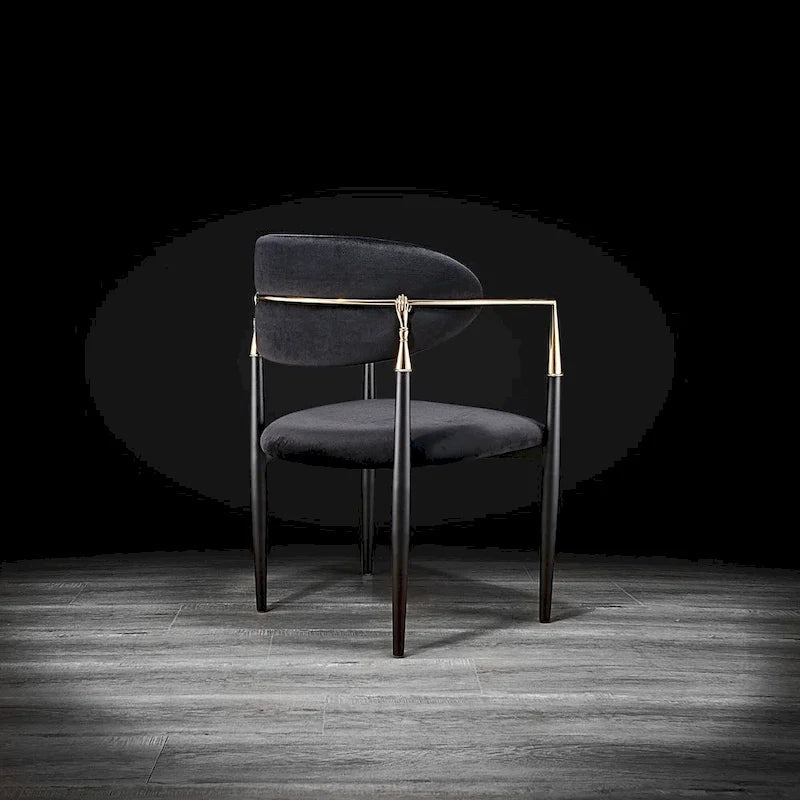 Chaise de salle à manger en acier inoxydable doré