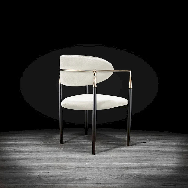 Chaise de salle à manger en acier inoxydable doré