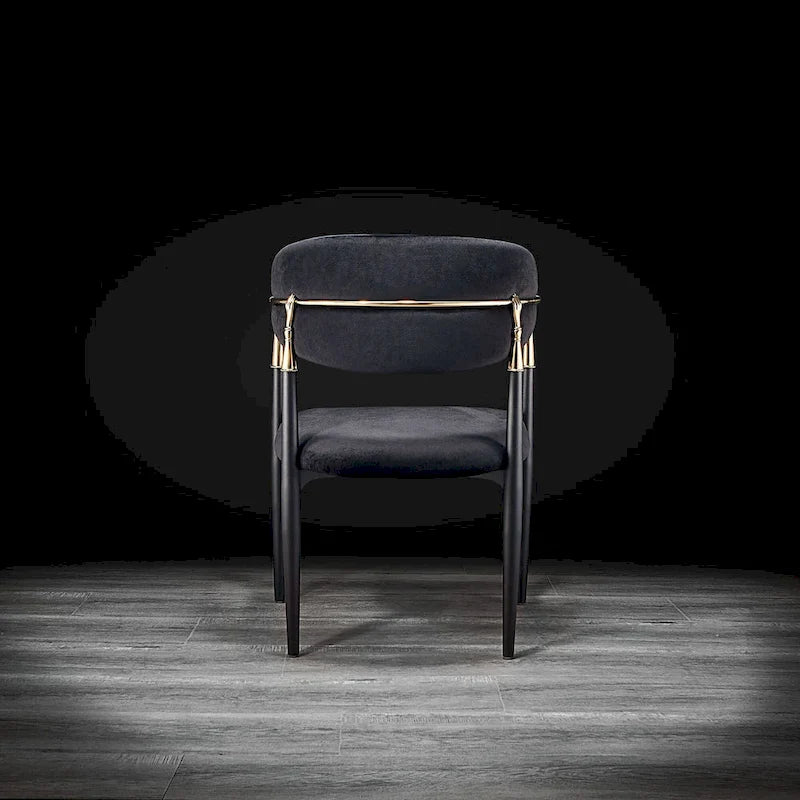 Chaise de salle à manger en acier inoxydable doré