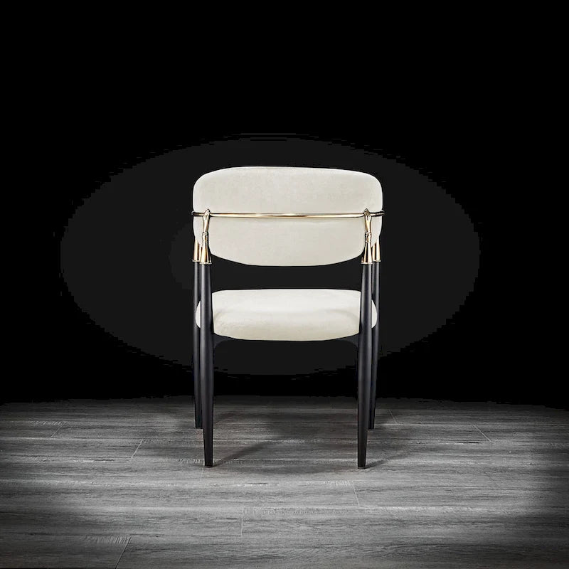 Chaise de salle à manger en acier inoxydable doré