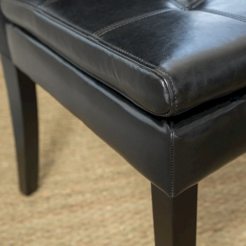Chaises de salle à manger en cuir (lot de 2)