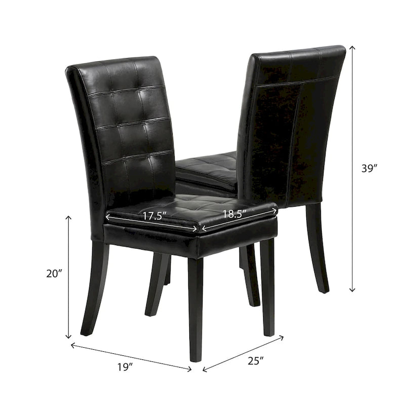 Chaises de salle à manger en cuir (lot de 2)