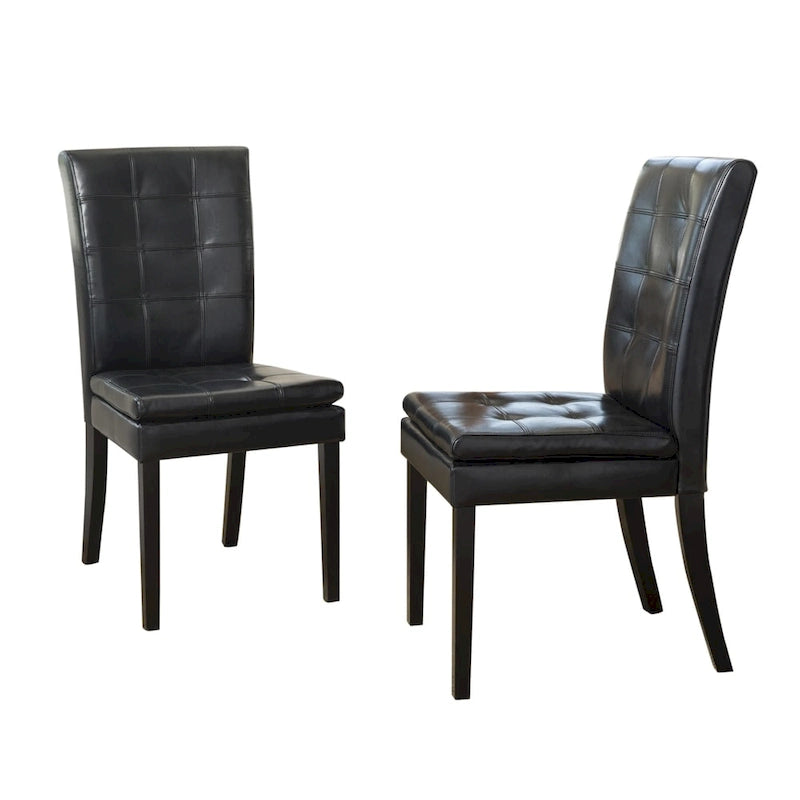Chaises de salle à manger en cuir (lot de 2)
