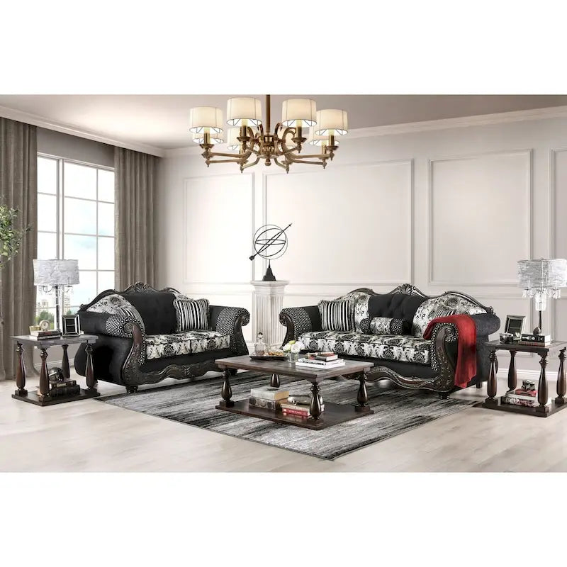 Style semi-rigide en tissu noir traditionnel