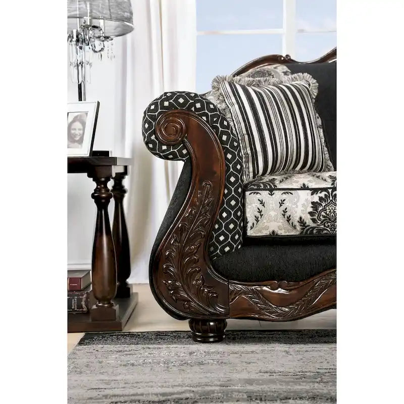 Style semi-rigide en tissu noir traditionnel