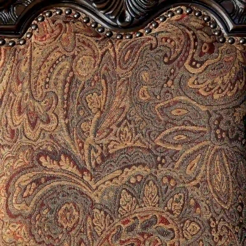 Chaises de salle à manger formelles capitonnées au fini cerisier de style traditionnel (ensemble de 2)