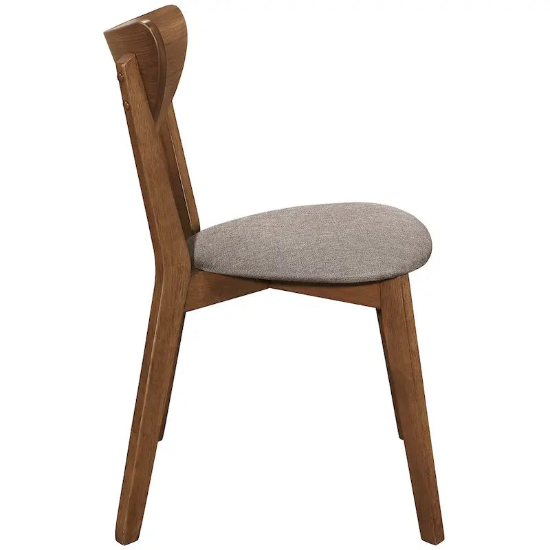Chaises de salle à manger en noyer naturel de style Mid-Century Modern (Lot de 2)