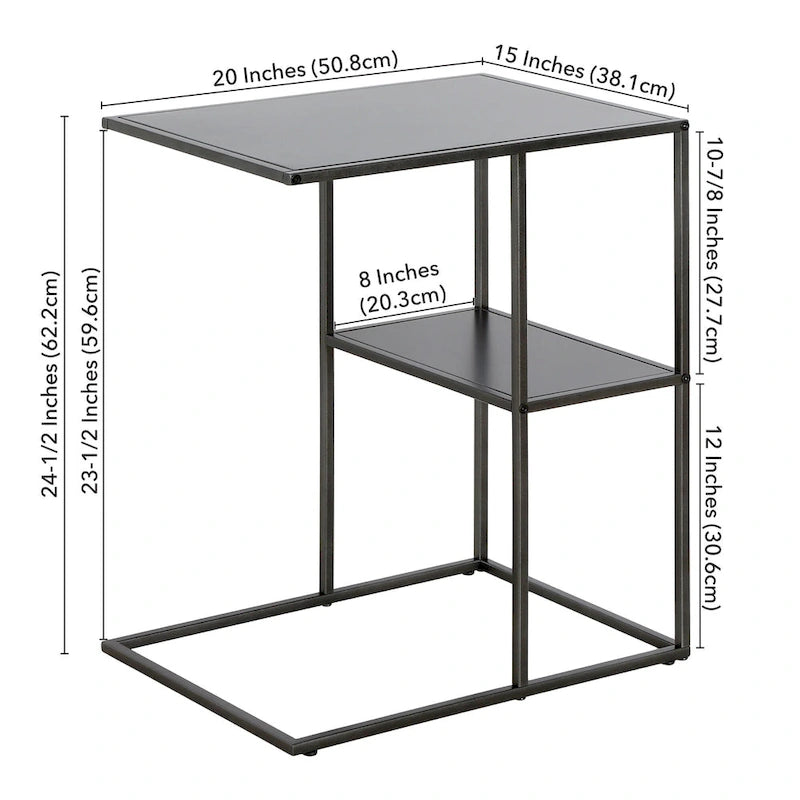 20-inch wide rectangular side table