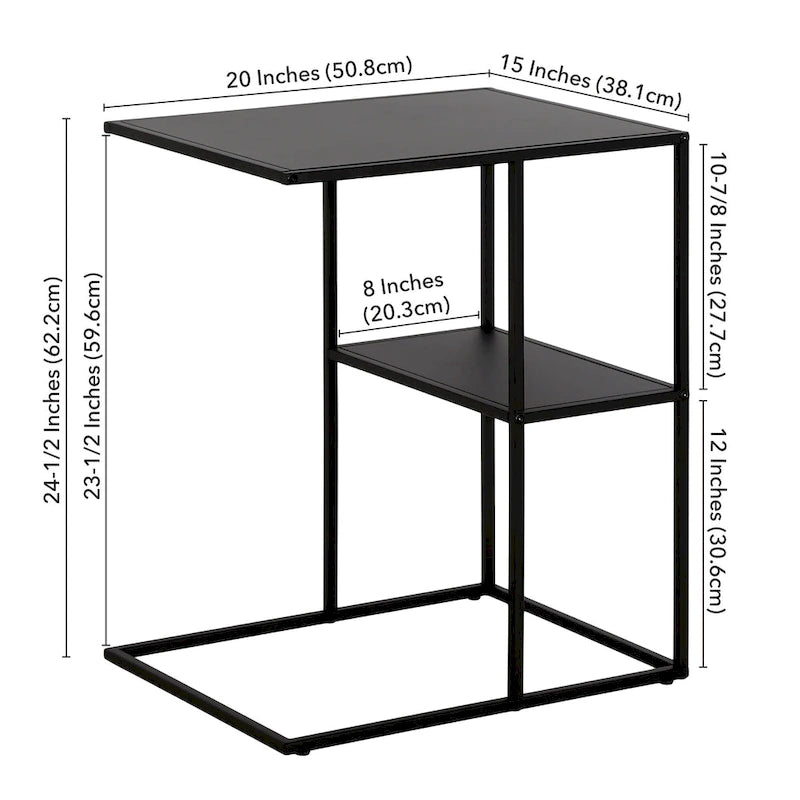 20-inch wide rectangular side table