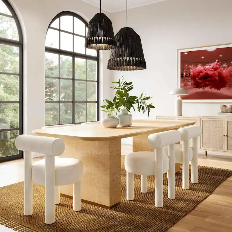 Chaise de salle à manger en velours